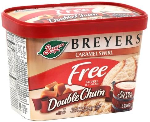 Breyers Caramel Swirl Fat Free Ice Cream - 1.5 QT, Nutrition ...