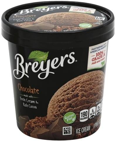 Breyers Chocolate Ice Cream - 1 pt, Nutrition Information | Innit