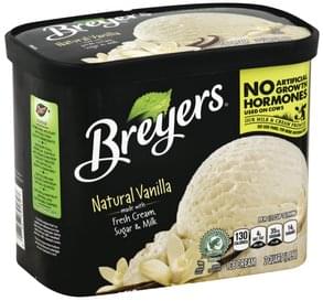 Breyers Natural Vanilla Ice Cream - 2 QT, Nutrition Information | Innit