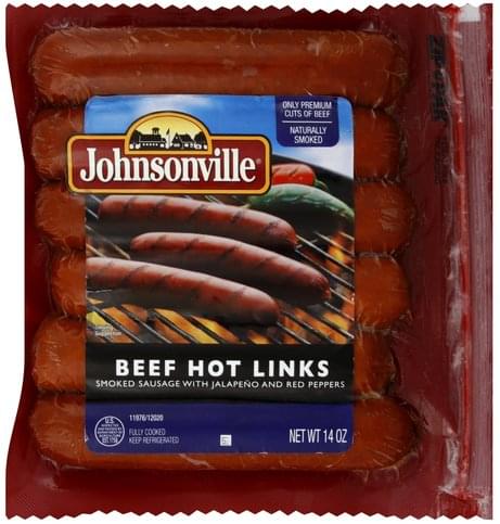 Johnsonville Beef Hot Links - 14 Oz, Nutrition Information | Innit