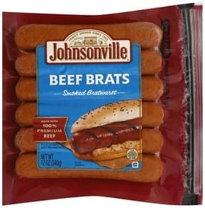 Johnsonville Beef Brats, Smoked Bratwurst - 12 Oz, Nutrition ...