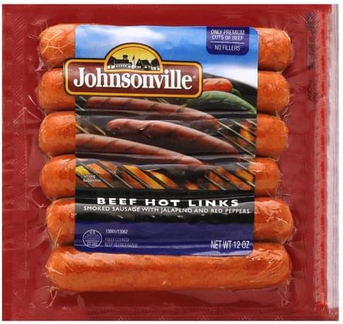 Johnsonville Beef Hot Links - 12 Oz, Nutrition Information | Innit