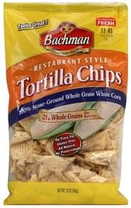 Bachman Restaurant Style Tortilla Chips - 12 oz, Nutrition Information ...