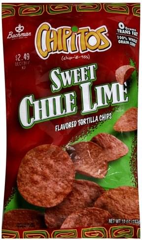 Bachman Sweet Chile Lime Flavored Tortilla Chips - 10 ea, Nutrition ...