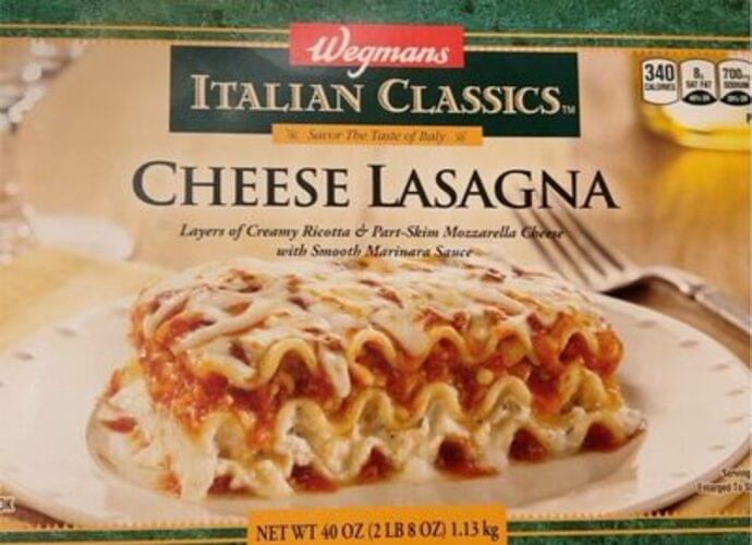 Wegmans Cheese Lasagna - 40 oz, Nutrition Information | Innit