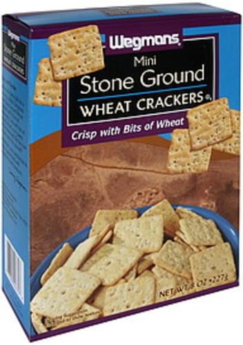 Wegmans Stone Ground Wheat, Mini Crackers - 8 oz, Nutrition Information ...