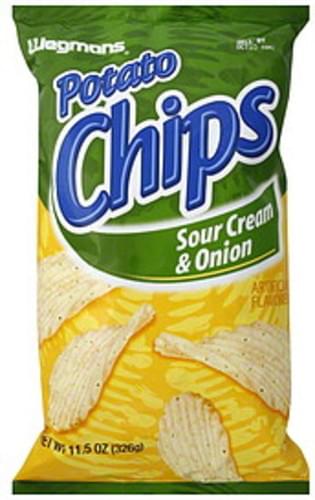 Wegmans Sour Cream & Onion Potato Chips - 11.5 oz, Nutrition ...