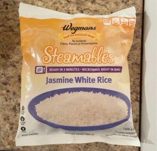 Wegmans Steamables Jasmine White Rice Rice & Other Grains - 10 oz ...