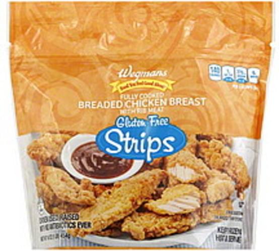 Wegmans Breaded, Gluten Free Chicken Breast Strips - 16 oz, Nutrition ...