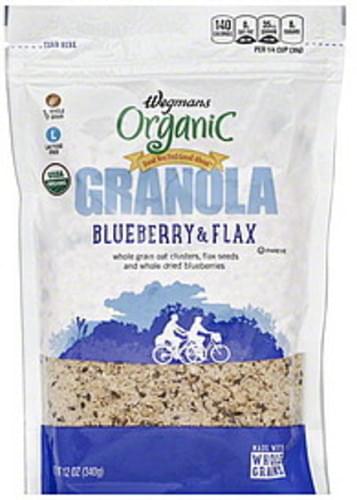 Wegmans Organic, Blueberry & Flax Granola - 12 oz, Nutrition ...