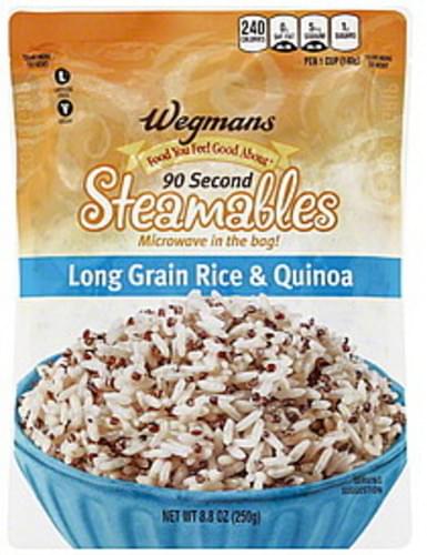 Wegmans Long Grain 90 Second Steamables Rice And Quinoa 88 Oz Nutrition Information Innit