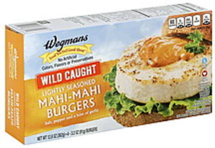 Wegmans Mahi Mahi Lightly Seasoned Wild Caught Burgers 4 Ea Nutrition Information Innit