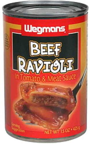 Wegmans in Tomato & Meat Sauce Beef Ravioli - 15 oz, Nutrition ...