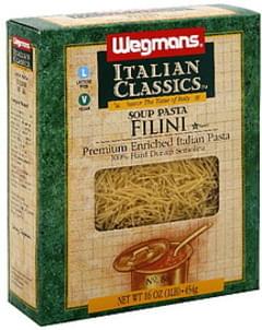 Wegmans Filini No. 86 Soup Pasta - 16 oz, Nutrition Information | Innit