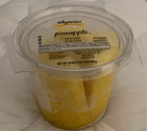 Wegmans DM Gold Pineapple Spears 19 oz, Nutrition Information Innit