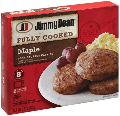 Jimmy Dean Pork Patties Maple Sausage Ea Nutrition Information