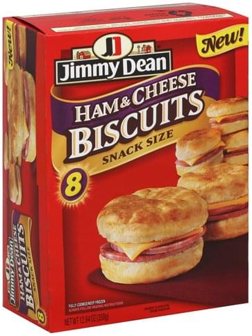 Jimmy Dean Ham Cheese Snack Size Biscuits 8 Ea Nutrition Information Innit