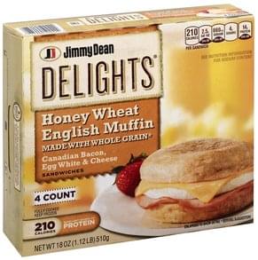 Jimmy Dean Honey Wheat English Muffin Canadian Bacon Egg White