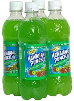 Hawaiian Punch Green Berry Rush Fruit Punch - 4 ea, Nutrition ...