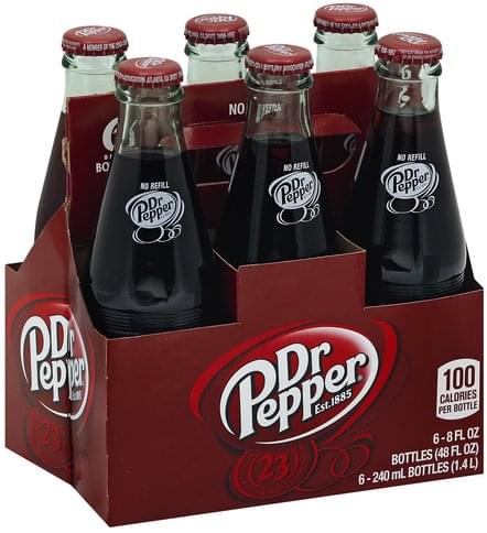 Dr Pepper Soda - 6 ea, Nutrition Information | Innit