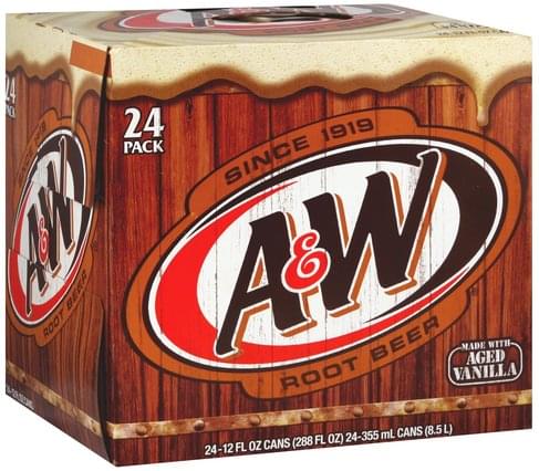 A & W Root Beer - 24 ea, Nutrition Information | Innit