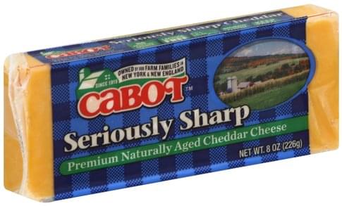 Cabot Seriously Sharp Cheddar Cheese - 8 oz, Nutrition Information | Innit