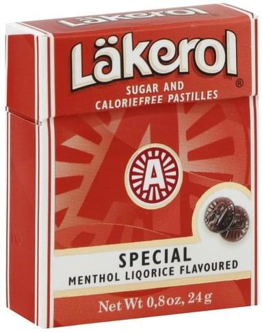 Lakerol Special, Menthol Liqorice Flavoured Pastilles - 0.8 oz ...