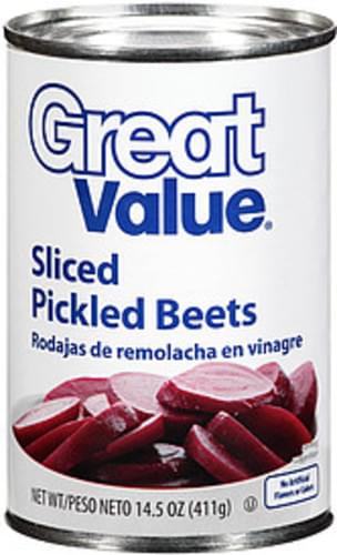 Great Value Sliced Pickled Beets - 14.5 oz, Nutrition Information | Innit
