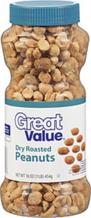 Great Value Dry Roasted Peanuts - 16 Oz, Nutrition Information | Innit