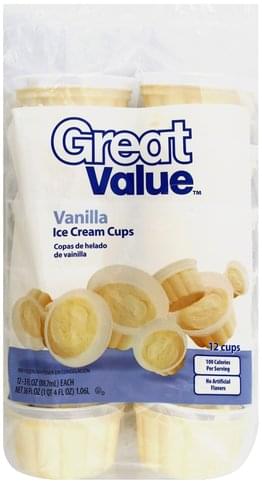 Great Value Vanilla Ice Cream Cups, Fl Oz, 12 Count | Lupon.gov.ph