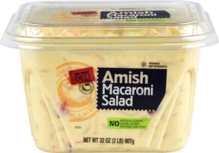 Walmart Deli Amish Macaroni Salad - 123 g, Nutrition Information | Innit