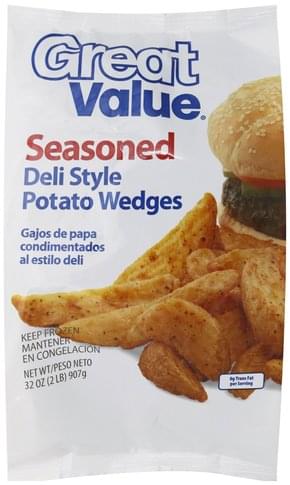 Great Value Deli Style Seasoned Potato Wedges 32 Oz Nutrition Information Innit