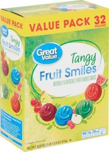 Great Value Tangy Fruit Smiles 26 G Nutrition Information Innit 6471