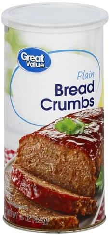 Great Value Plain Bread Crumbs - 15 oz, Nutrition Information | Innit