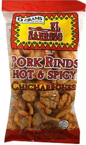 El Sabroso Hot And Spicy Chicharrones Pork Rinds 4 Oz Nutrition