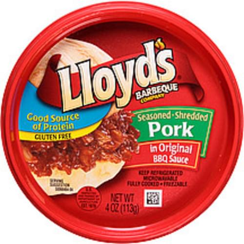 Lloyd S Seasoned Shredded In Original Bbq Sauce Pork 4 Oz Nutrition Information Innit