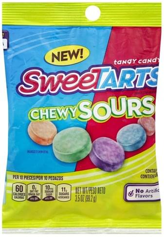 Sweetarts Sours, Chewy Tangy Candy - 3.5 oz, Nutrition Information | Innit