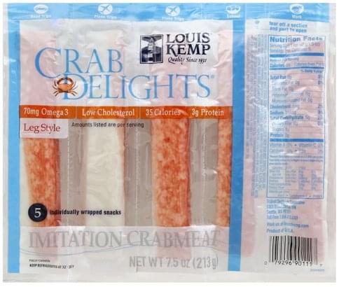 Louis Kemp Crab Delights Leg Imitation Crab, 8 oz