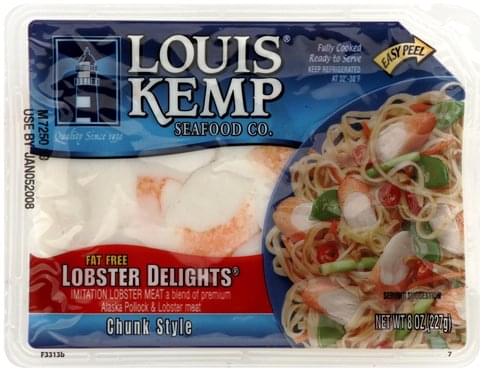 Carbs in Louis Kemp Seafood Co. Crab Delights, Imitation Crab Pollock