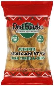 Don Pancho Authentic Mexican Style Corn Snack Size Tortilla Chips Oz Nutrition