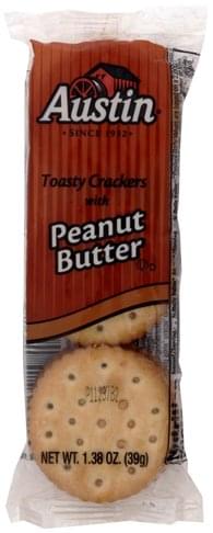 austin toasty crackers with peanut butter calories