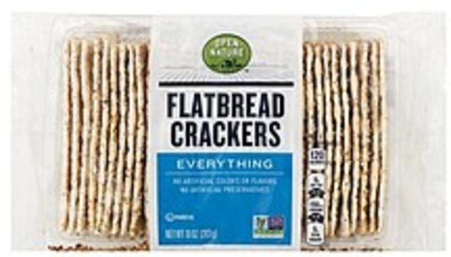 Open Nature Flatbread, Everything Crackers 10 oz, Nutrition