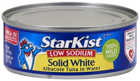 StarKist in Water, Low Sodium, Solid White Albacore Tuna - 5 oz ...