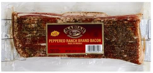 Mariah Peppered Ranch Brand, Sliced Bacon - 24 Oz, Nutrition ...