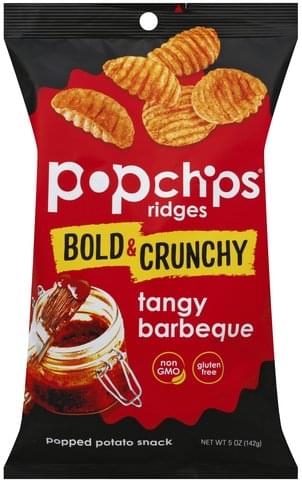 Popchips Bold & Crunchy, Ridges, Tangy Barbeque Popped Potato Snack - 5 ...