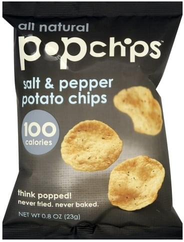 Pop Chips Salt & Pepper Potato Chips - 0.8 Oz, Nutrition Information 