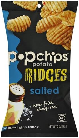 Popchips Potato Ridges, Salted Popped Chip Snack - 3 oz, Nutrition ...