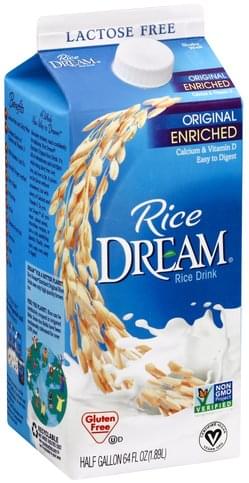 Rice Dream Enriched, Original Rice Drink - 64 oz, Nutrition Information ...