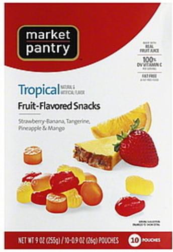 Market Pantry Tropical Fruit Flavored Snacks 10 Ea Nutrition