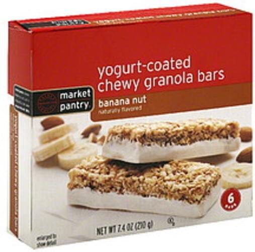 Market Pantry Banana Nut Yogurt Coated Chewy Granola Bars 6 Ea